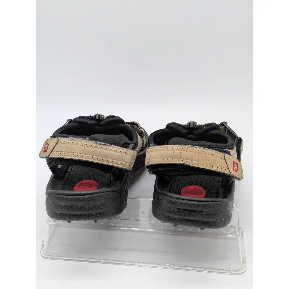 FootJoy Golf Sandals Mens Size 8 Beige Leather Spikeless Comfort Shoes